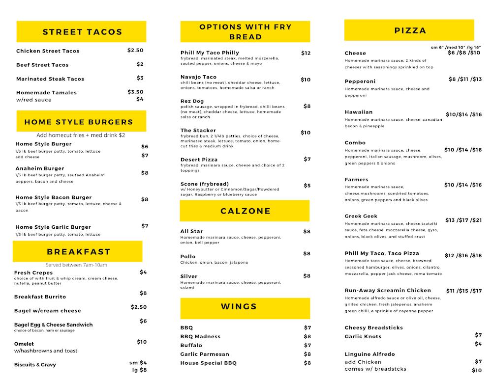 Phill My Taco Cafe Menu image 2